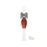 Couture Mid Sleeve Scoop Neck Unitard